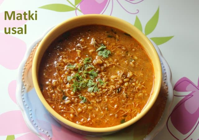 Matki Chi Usal Recipe - Spicy Moth Sprouted Salad