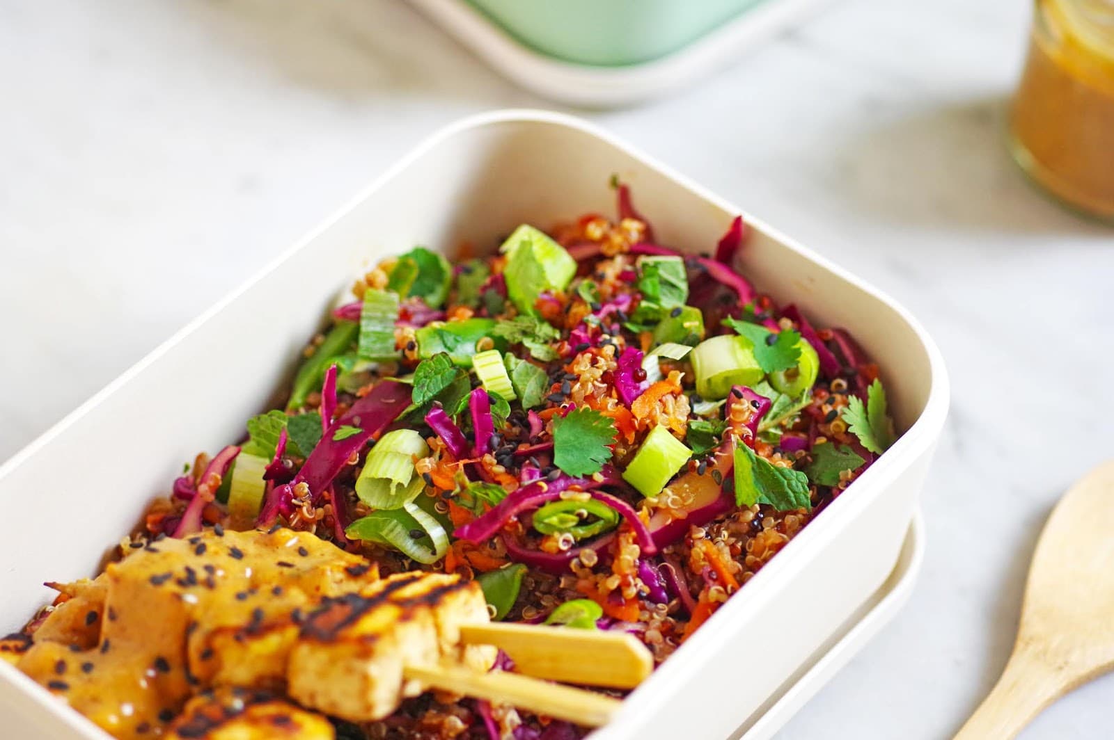 Spicy Thai Style Tofu With Quinoa Recipe