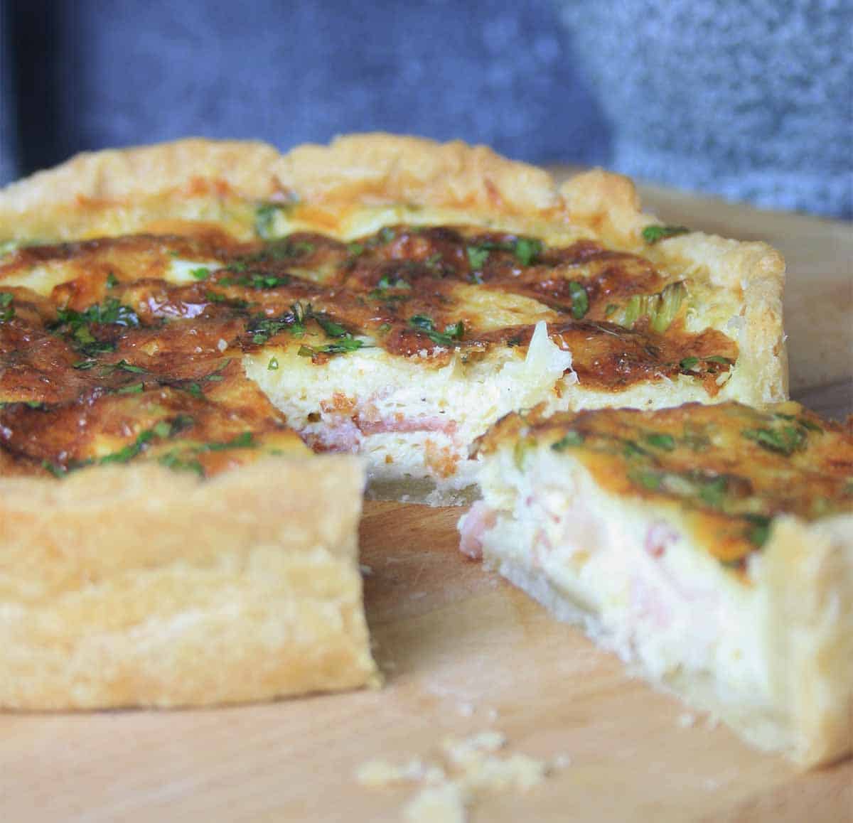 Zesty Fish Quiche Recipe Flavored With Cheesy Garlic Mayo