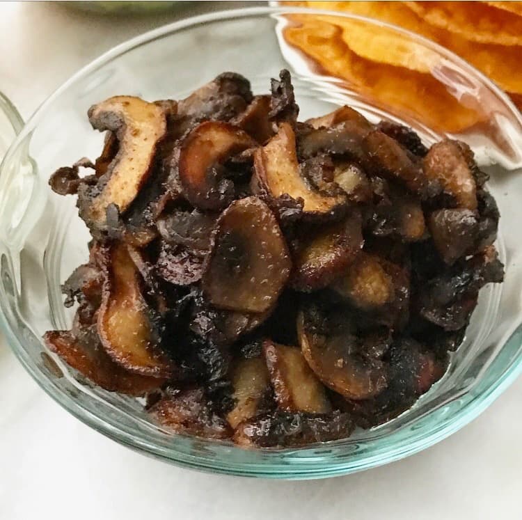 Refried Beans and Mushroom Tostada Recipe