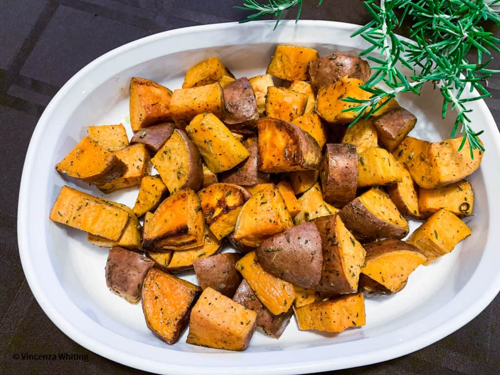 Rosemary Roasted Potatoes And Pepper Salad Recipe