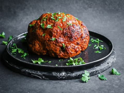 Whole Masala Gobhi Recipe - Spiced Whole Roasted Cauliflower Masala