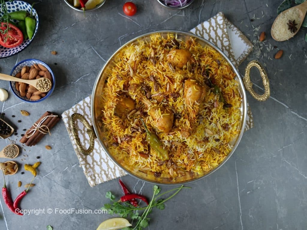 Kashmiri Style Chicken Pulao Recipe
