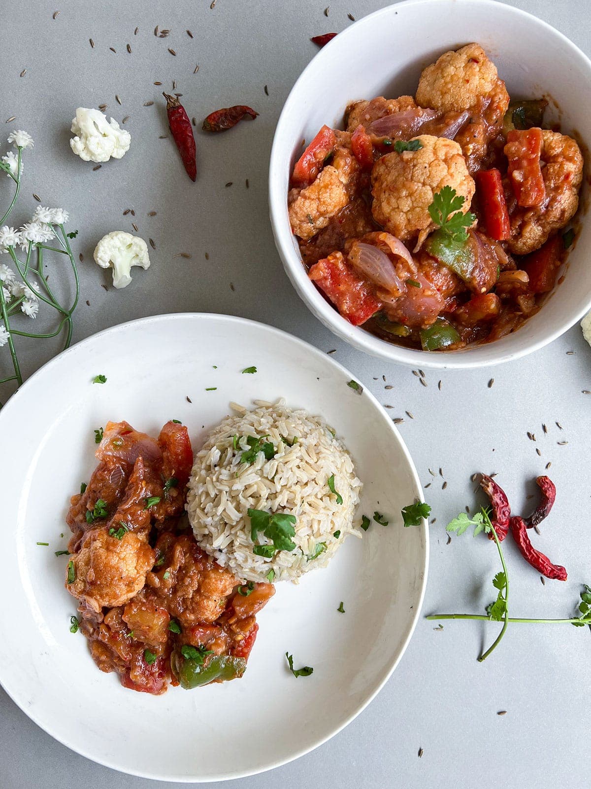 Baked Gobi Manchurian Recipe - Healthy Cauliflower Manchurian Recipe