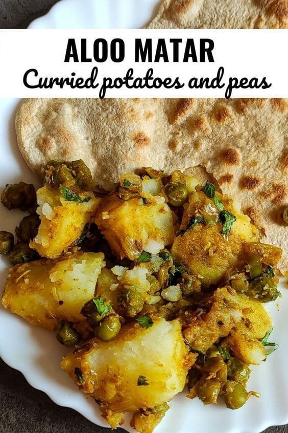 Aloo Matar Sabzi Recipe - Potato Pea Vegetable Recipe