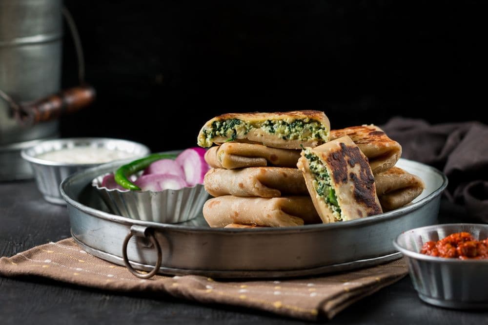 Whole Wheat Spinach And Tofu Paratha Recipe