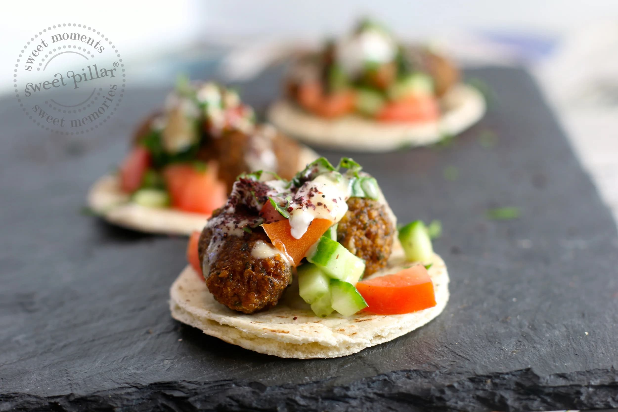 Soft Millet Taco Recipe Topped With Hummus & Veggies
