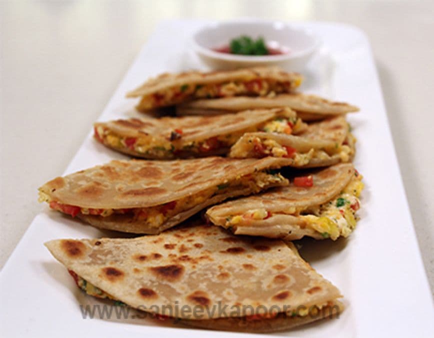 Chilli Paneer Quesadilla Recipe