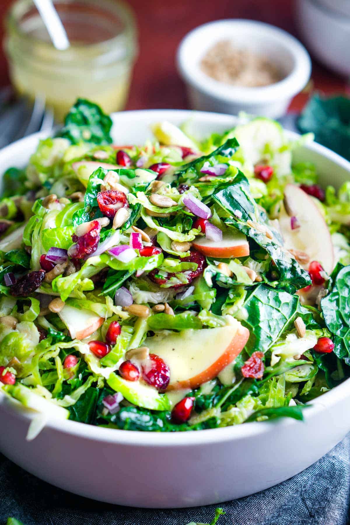 Mung Bean Sprouts Salad Recipe With Brussel Sprouts and Pomegranate