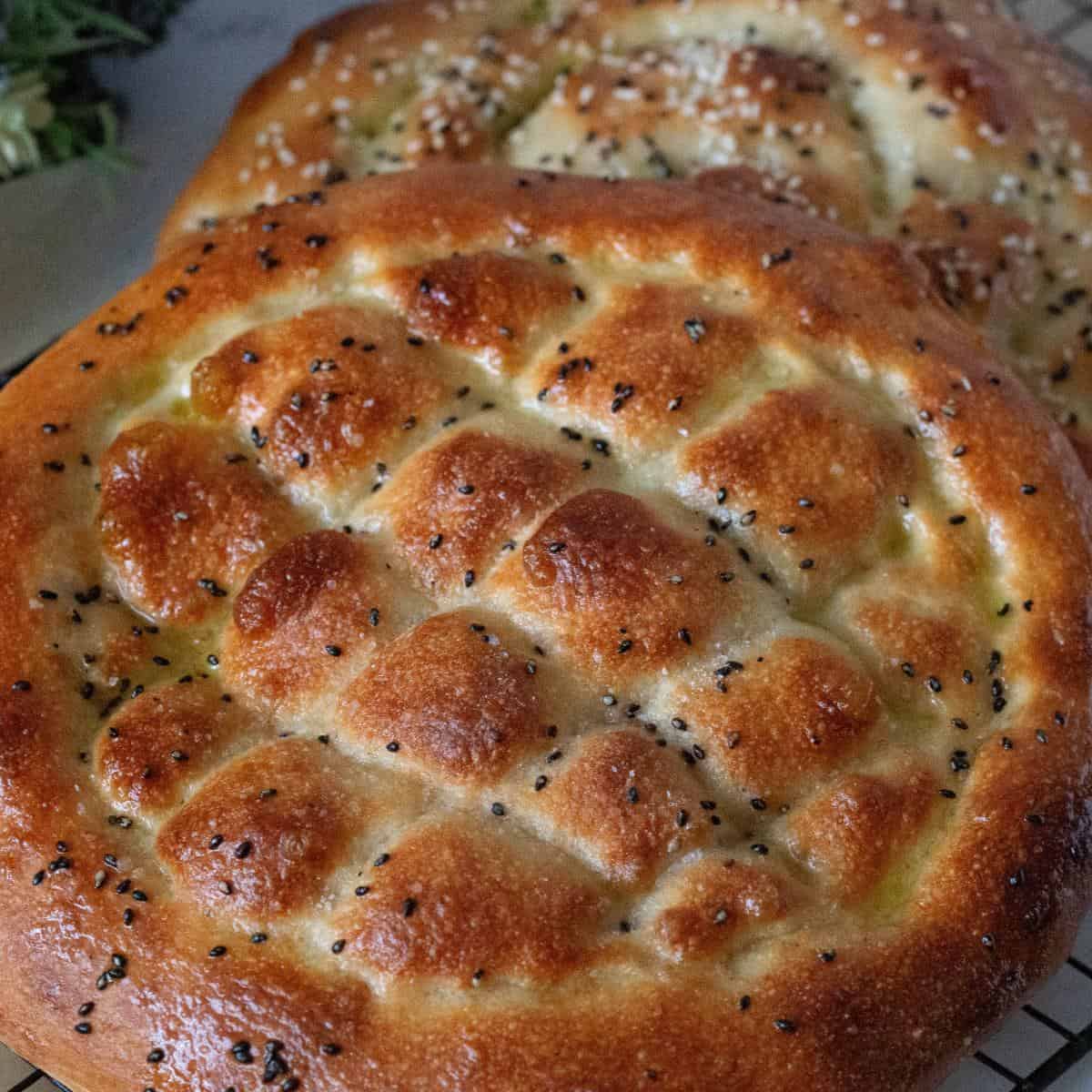 Turkish Pide Recipe - Crusty Bread with Sesame Seeds