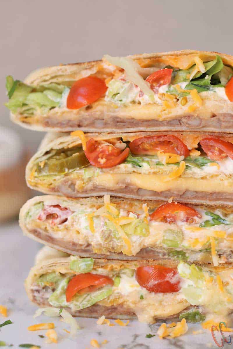 Crunchy Vegetables Tortilla Wrap Recipe