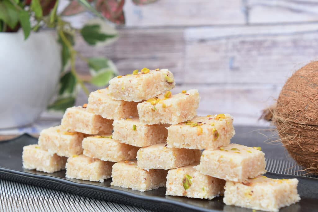 Guilt Free Coconut Barfi Recipe