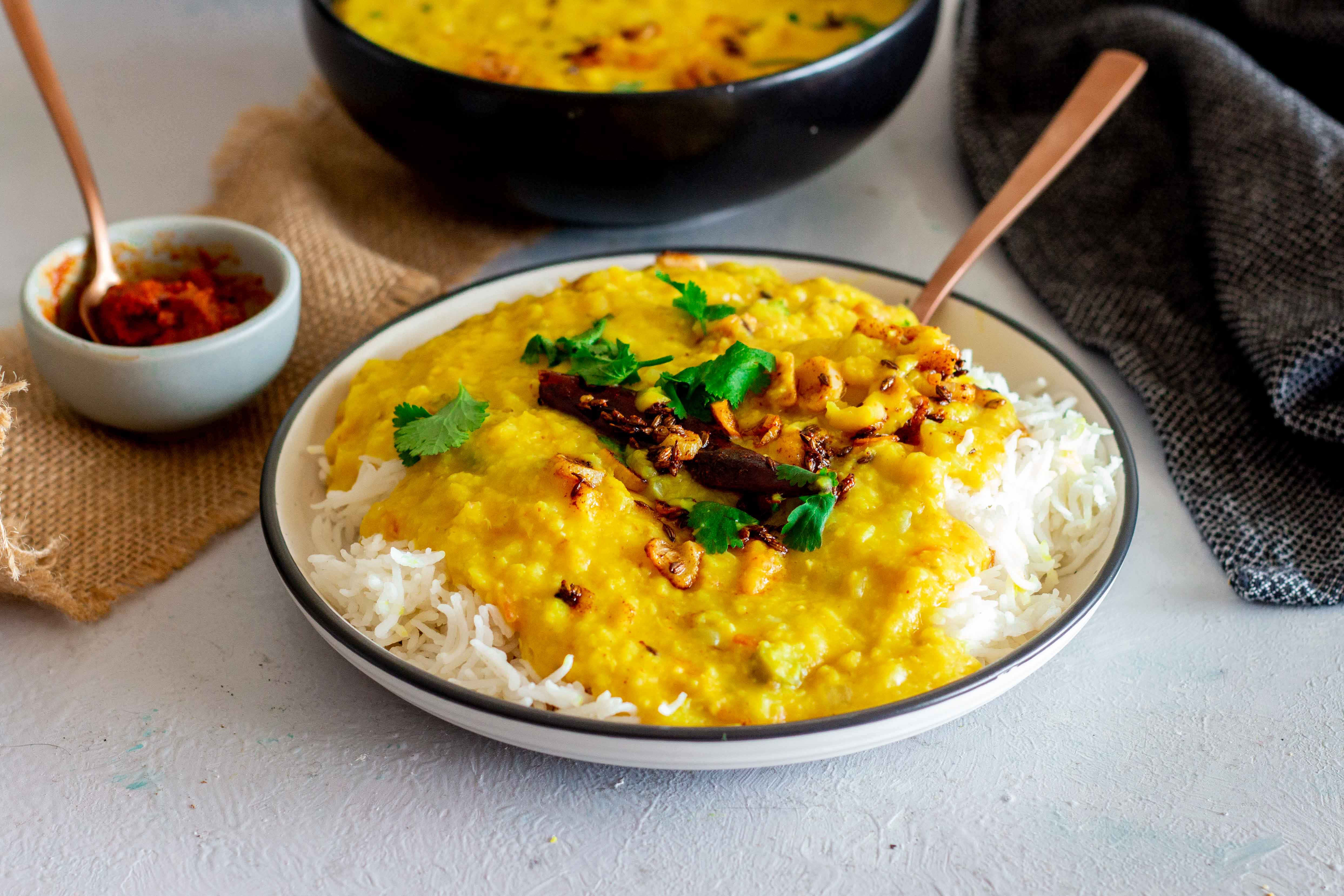 Masoor Dal With Scrambled Eggs Recipe - Lentil Curry With Eggs