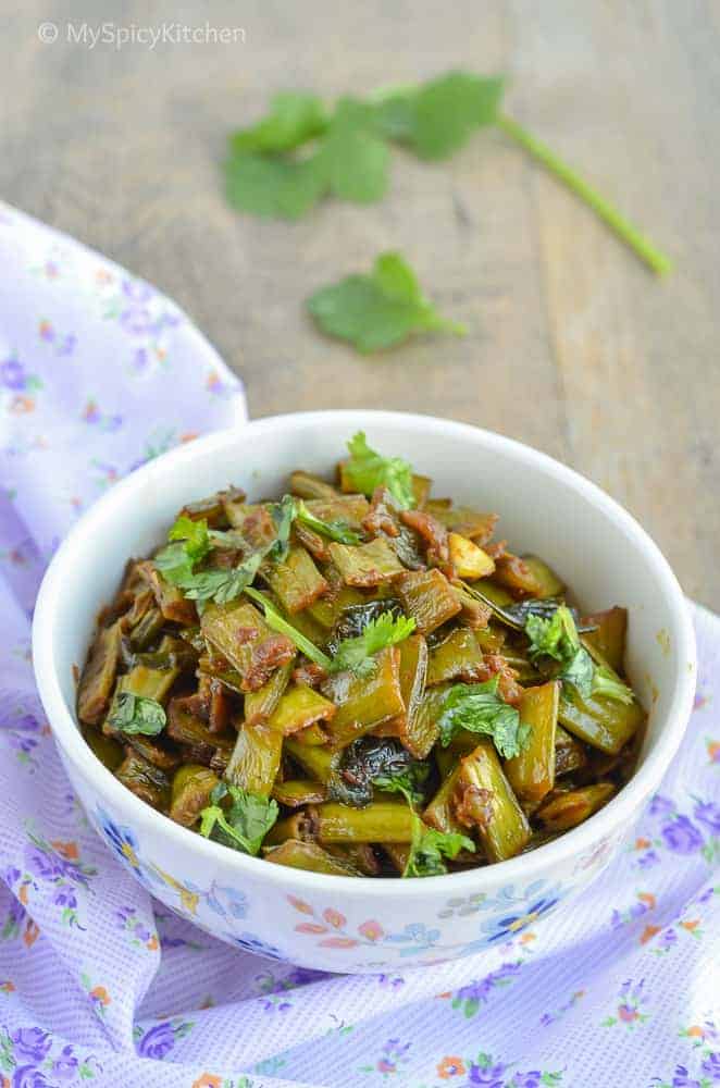 Chikkudukaya Vepudu Recipe-Broad Beans Masala Poriyal