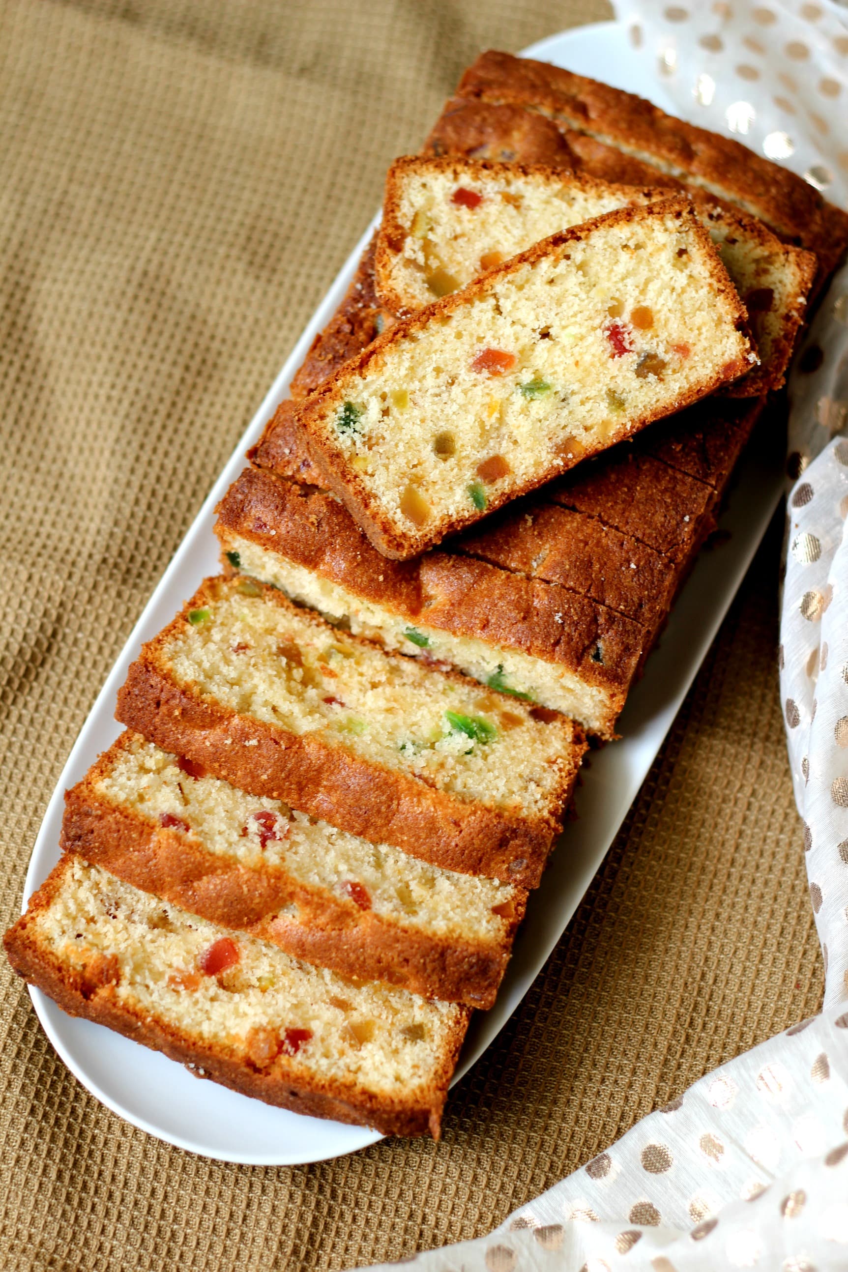 Nutty Pineapple Tutti Frutti Cake Recipe (White Fruitcake)