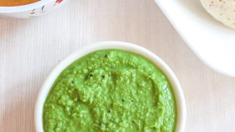 Desiccated Coconut Coriander Chutney Recipe