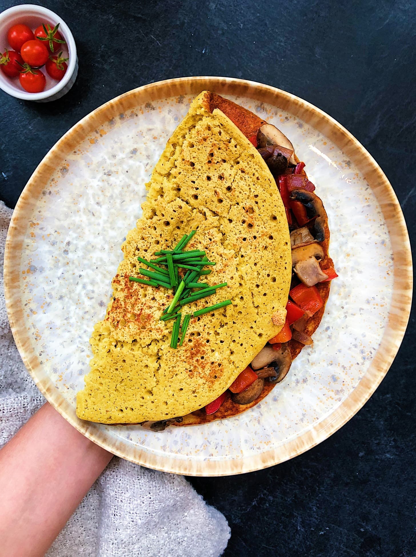 Vegan Chickpea Omelette Recipe (Spiced Chickpea Flour Pancakes)