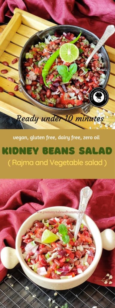 Chatpata Rajma Salad Recipe - Kidney Beans Salad Recipe